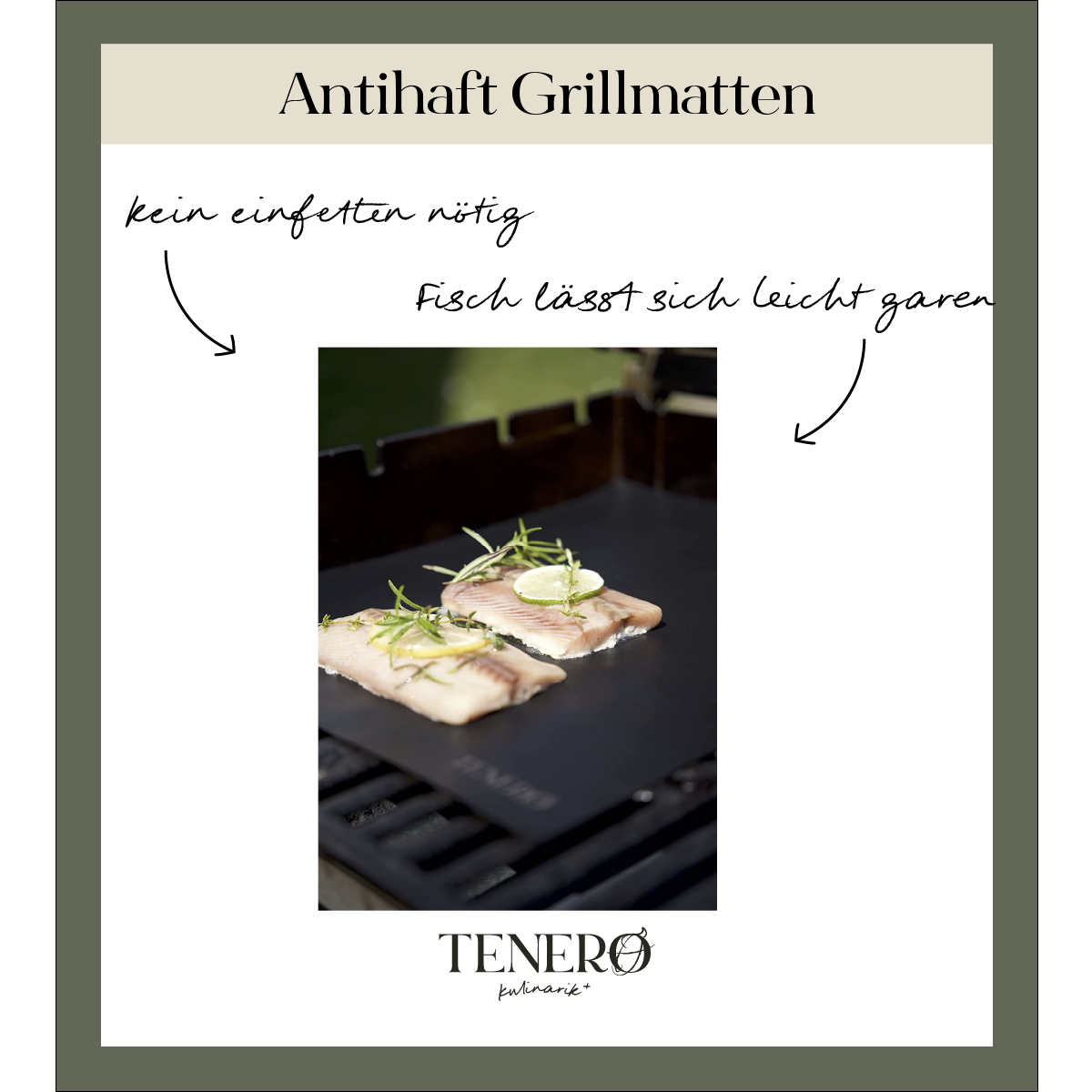 Antihaft Grillmatte für Fisch