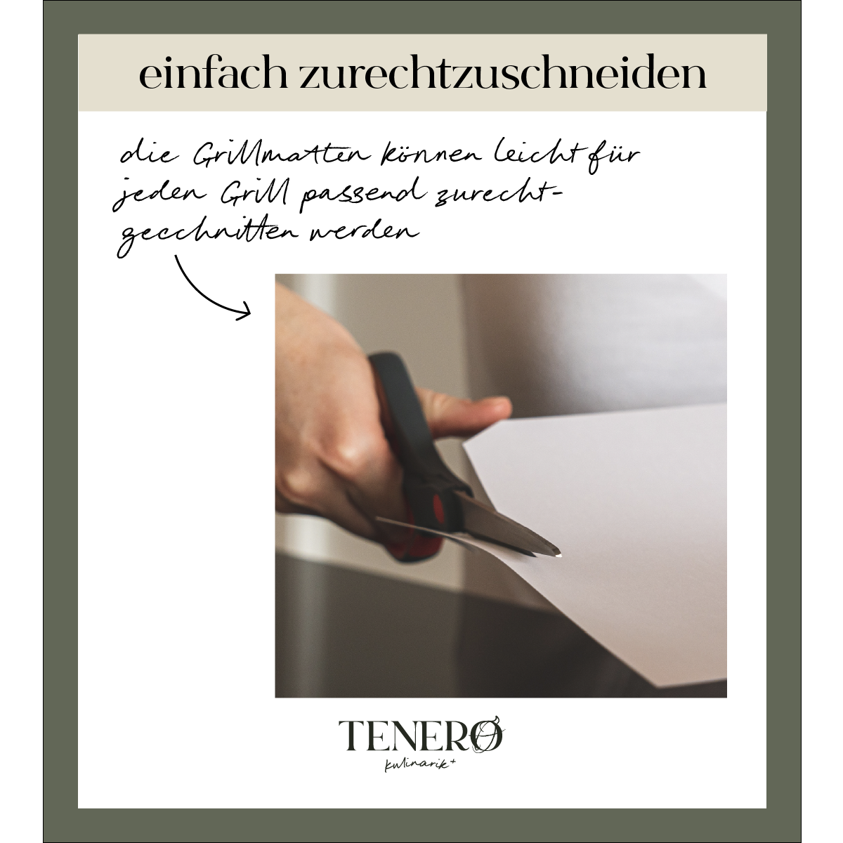 Grillmatte einfach zurechtzuschneiden
