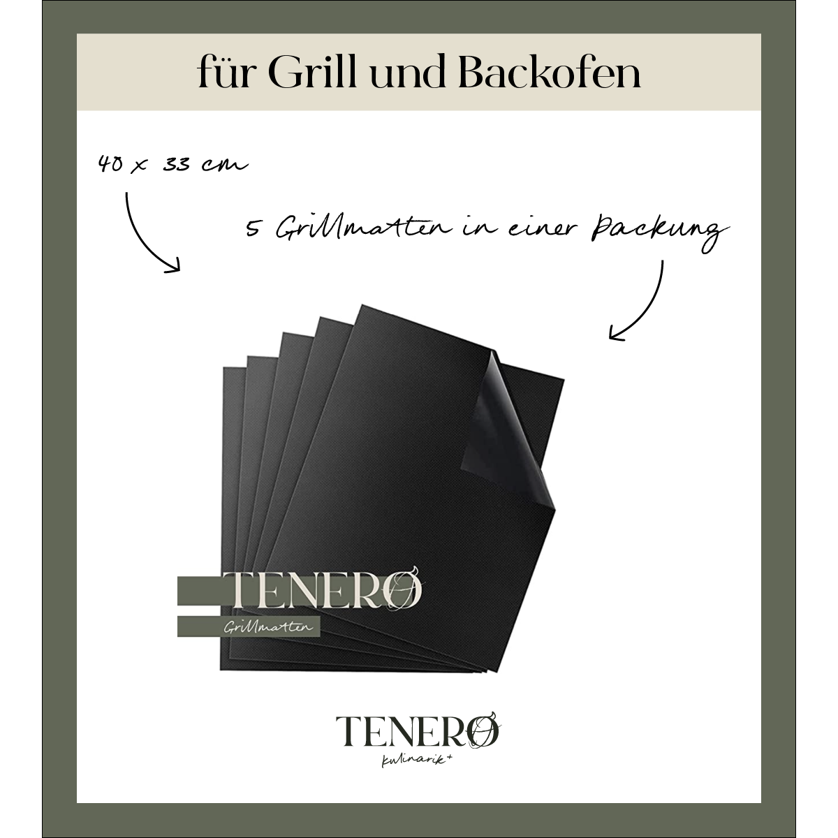 Grillmatte für Grill- und Backofen